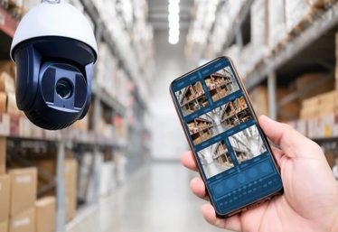 Wired CCTV camera installed on Nigerian home exterior” “Wireless CCTV camera mounted indoors for home secur