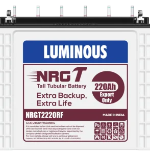 Luminous 220AH NRGt Signature Tubular Battery – durable, long‑lasting inverter battery for Nigerian homes and businesses.