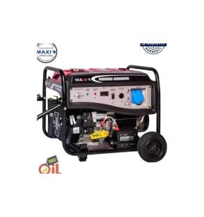 Maxi EK75 9.3KVA/7.5KW Key Start Generator with wheels – durable high-capacity generator for Nigerian homes, shops, and businesses.
