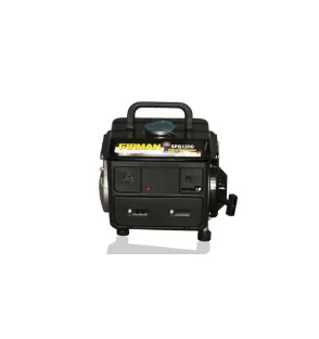 Compact Sumec Firman SP1200 0.9KVA petrol generator with recoil start and black-yellow frame, perfect for light household and shop use in Nigeria.