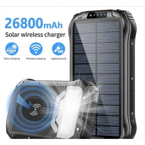 Solar rechargeable multifunctional power source for lighting, device charging, and portable backup power.