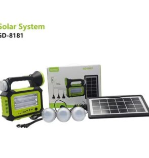 Rechargeable solar lighting kit with LED bulbs and USB charging for Nigerian homes.