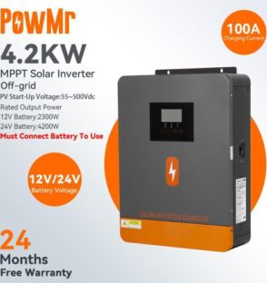 PowMr 4.2kVA Hybrid Solar Inverter with 100A MPPT for home power backup in Nigeria