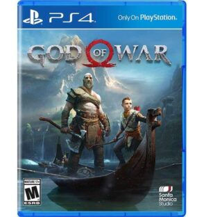 PlayStation 5 God of War game cover showcasing Kratos and Atreus in stunning 4K graphics.