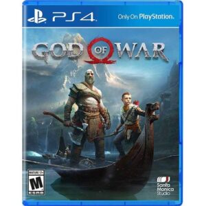 PlayStation 5 God of War game cover showcasing Kratos and Atreus in stunning 4K graphics.