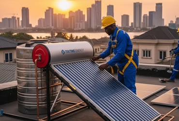solar water heating equipment installation