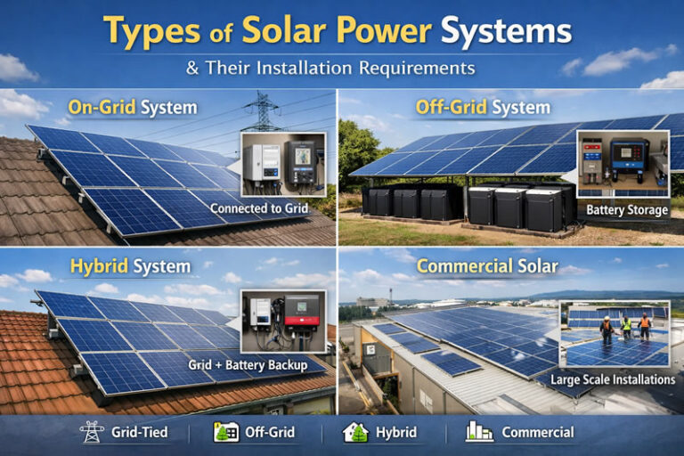 Solar Power Types Types of Solar Power Systems and Their Installation Requirements - TekTins