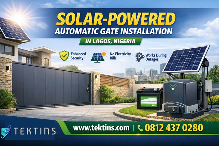 solar powered sliding gate installer in lagos