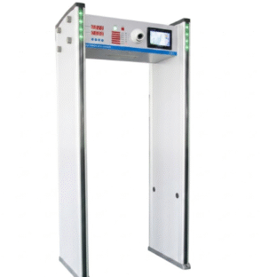 Professional walk-through metal detector with thermal camera and LCD screen for security screening in Lagos Nigeria
