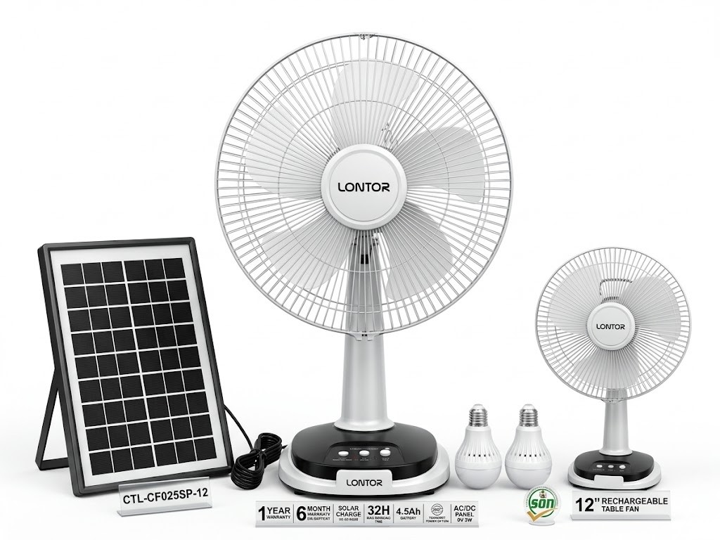 Solar fan for home use