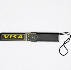VISA handheld metal detector wand for security screening in Lagos, Nigeria.