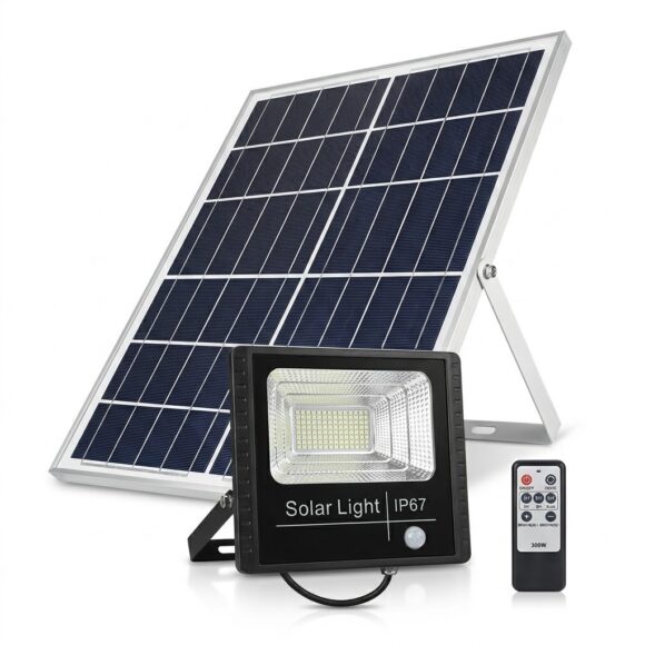 Long battery life solar floodlight