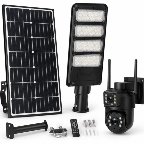 Solar camera with night vision
