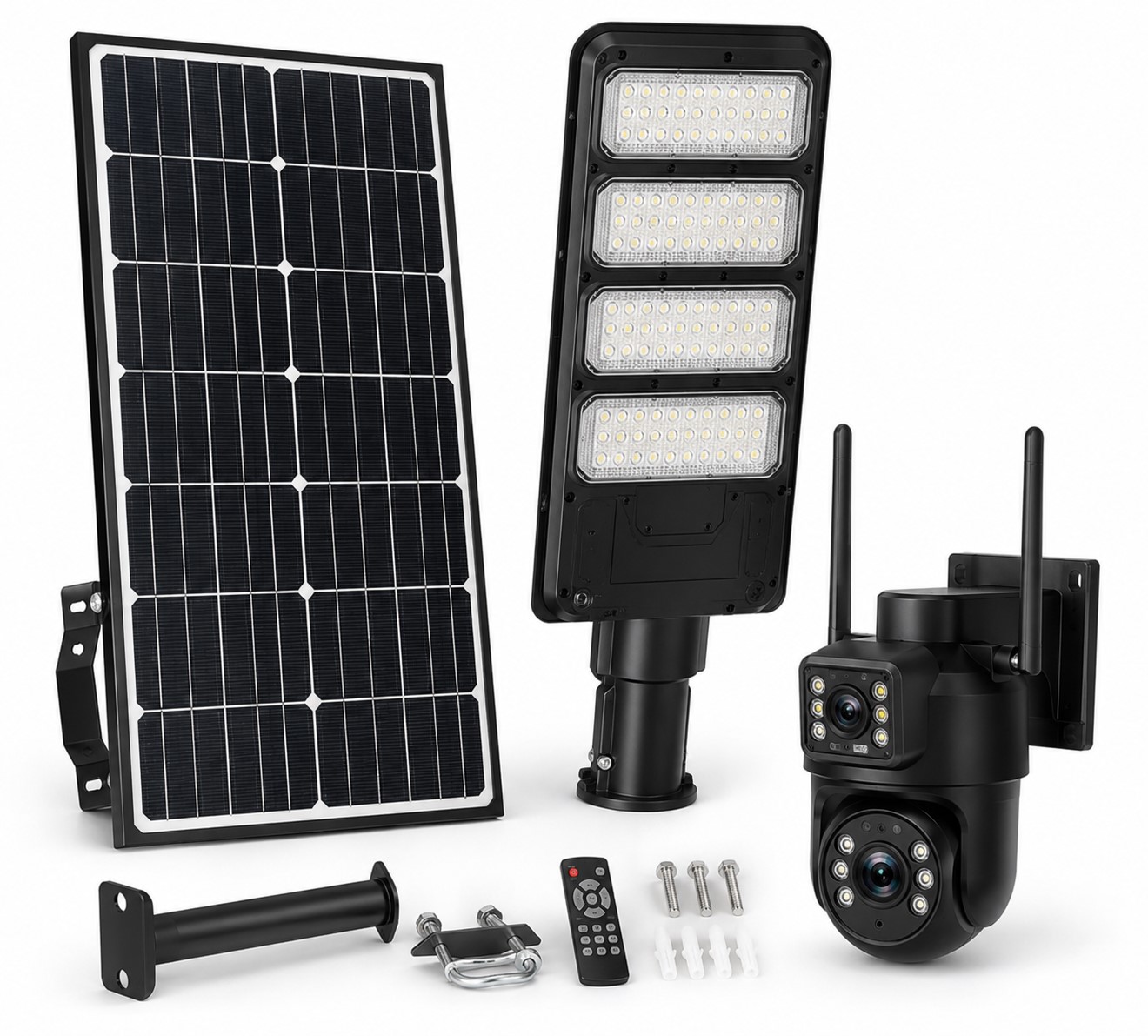 Solar camera with night vision