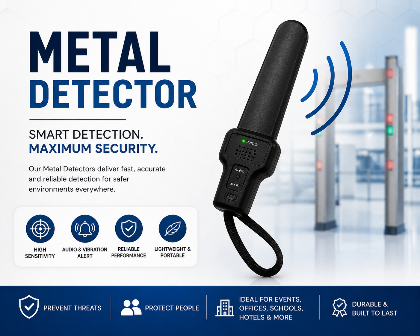 Walk-through metal detectors used by event security companies in Lagos Nigeria for crowd screening