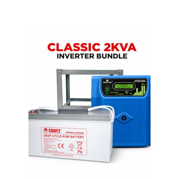 Classic 2kVA Inverter Bundle – Reliable Home Solar Power Backup System with Inverter and Battery