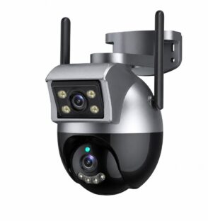 WiFi Tuya Smart PTZ Dual Lens Waterproof Security Camera for Outdoor Surveillance