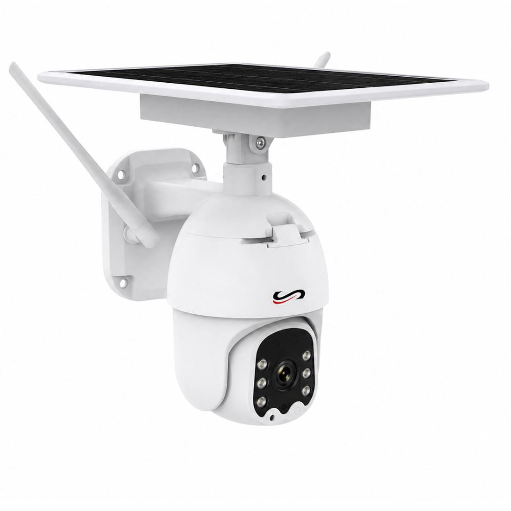 TUYA WiFi 2-in-1 solar street light with 4G SIM PTZ speed dome security camera