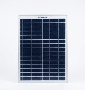 Duravolt 20W 15V Polycrystalline Solar Panel DSP-2015 for efficient solar power and battery charging.