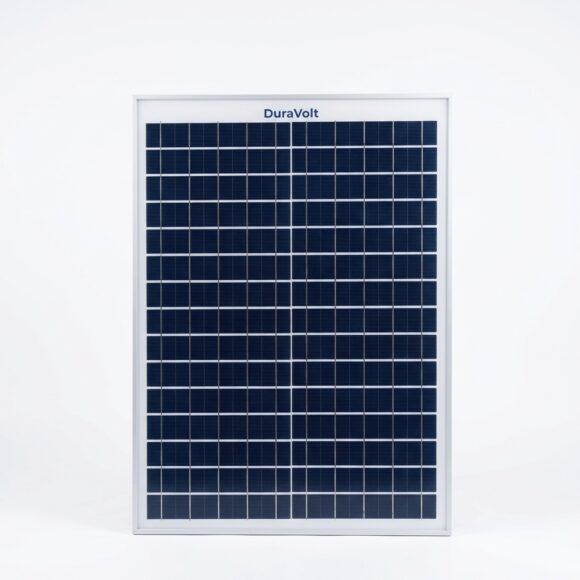Duravolt 20W 15V Polycrystalline Solar Panel DSP-2015 for efficient solar power and battery charging.