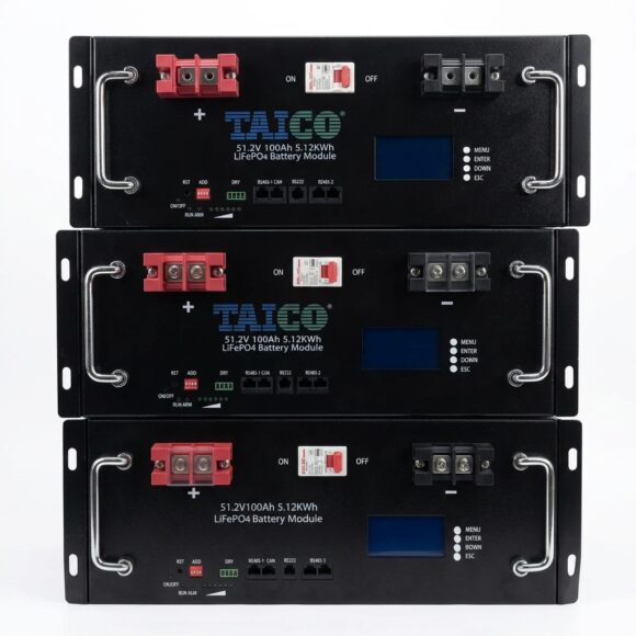 5kWh TAICO 24V/48V Lithium Solar Battery for Home Energy Storage and Backup Power