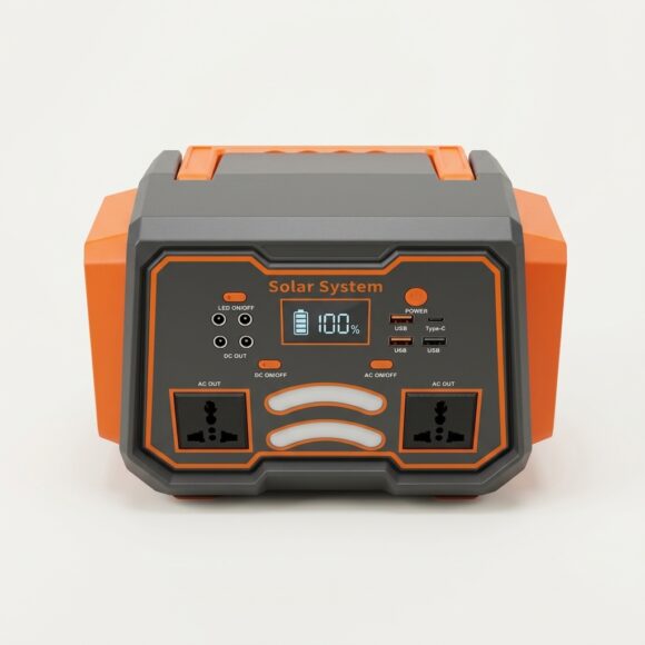 300W solar generator portable power station for home backup and off-grid energy use