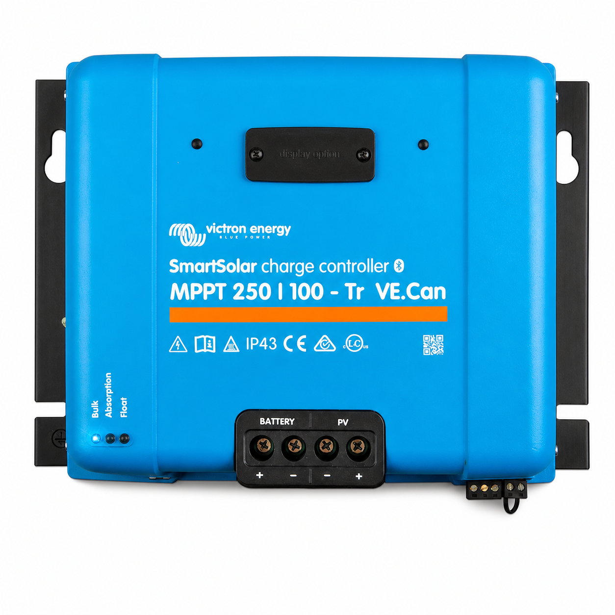 Victron Energy SmartSolar MPPT 250/100-Tr VE.Can 100A solar charge controller for high-voltage solar power systems.